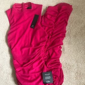 Lulu’s Hot Pink Bodycon Midi Dress